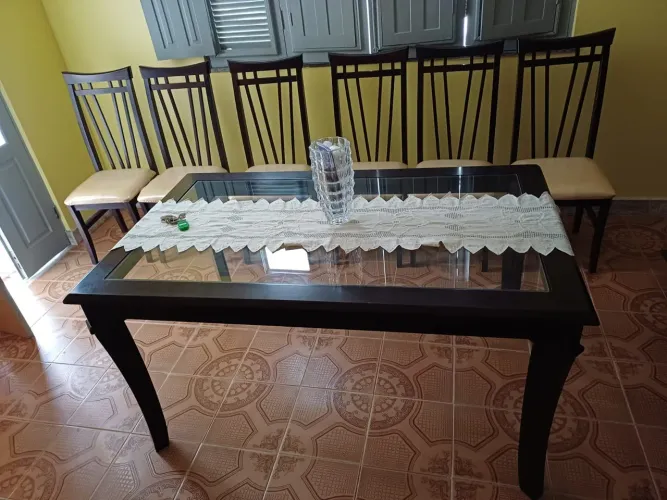 Mesa jantar com 6 cadeiras