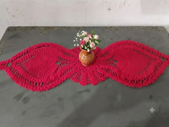 Trilho de mesa crochê