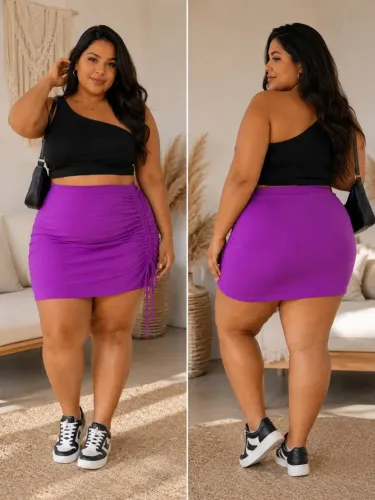 Short saia Plus Size 50/52