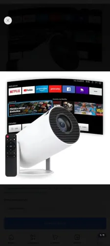 Mini Projetor Smart Portátil Android 11 Wi-Fi 4K HY300 - Novo na Caixa
