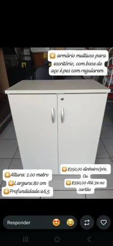 Balcão 2 portas, para escritório para guardar pastas 