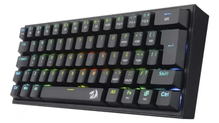 TECLADO REDRAGON FIZZ RGB PRETO SWITCH AZUL