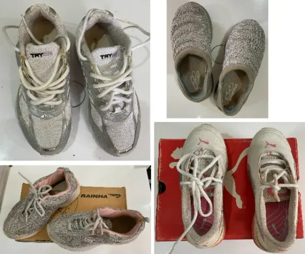 17 pares Feminino tamanho 34 ou 35 entre tênis e sapatos
