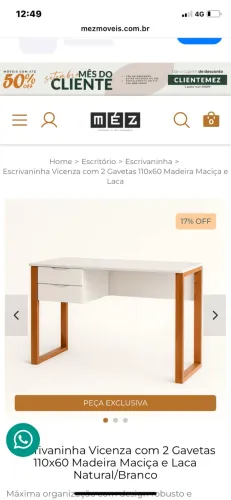 Escrivaninha MEZ com 2 gavetas