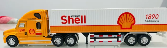Miniatura Metal Caminhão Carreta Shell 1/64