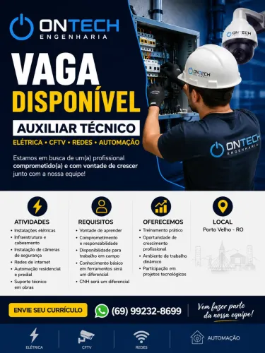 Vaga auxiliar técnico 