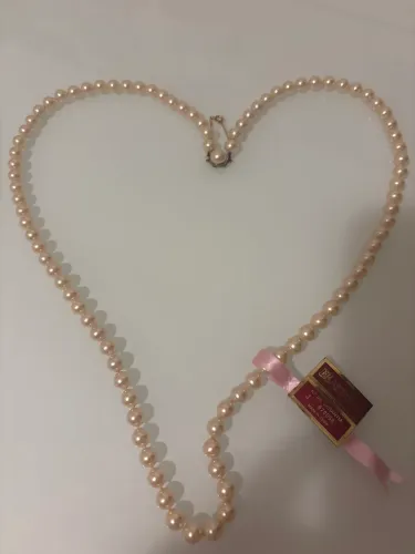 Colar de pérolas 8 mm vintage Majorica original novo com 90 cm de comprimento