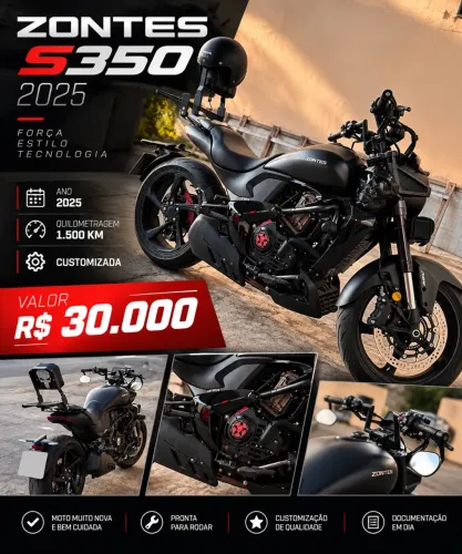 Zontes s350 customizada e nova de verdade.