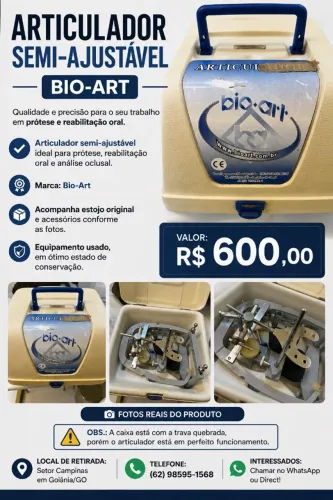 Articulador semi-ajustavel BIO-ART