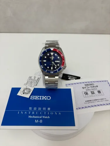 Relógio Seiko 5 Sports SBSA003 Pepsi Automático 4R36 | Novo | Original