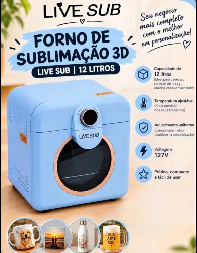 Forno 3d sublimação 3d semi novo
