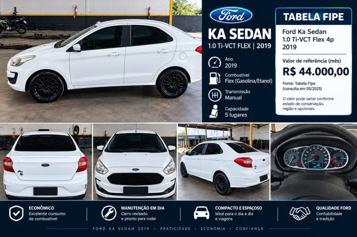 Ford KA+ Sedan 1.0 Tivct Flex 4P 2019