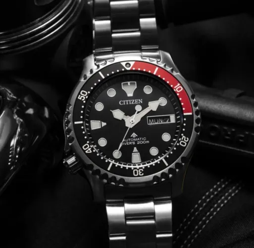 Relógio Citizen NY0085-86E - Automático Diver - Pulseira de aço - Garantia 3 anos