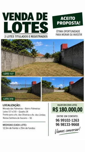 Terrenos registrados e titulados