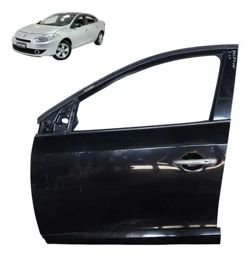 Porta Renault Fluence 2013 A 2018 Dianteira Esquerda Detalhe Dianteira Esquerda Preto