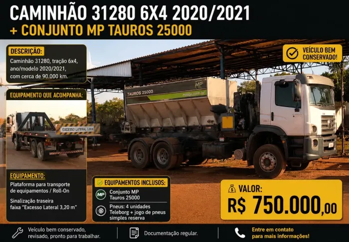 MERCEDES-BENZ 31280 6X4 2020/2021 + MP TAUROS 25000
