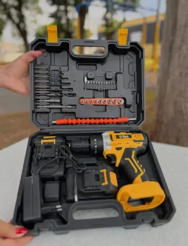 Kit de parafusadeira com 2 baterias 48v Recarregáveis