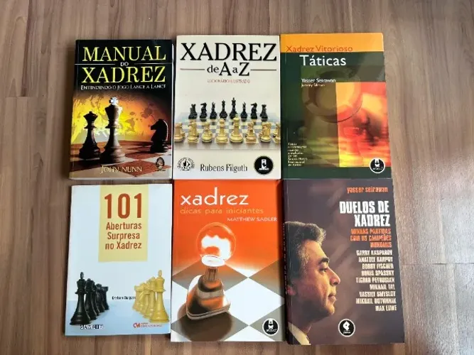 11 livros de xadrez (ver descrição)