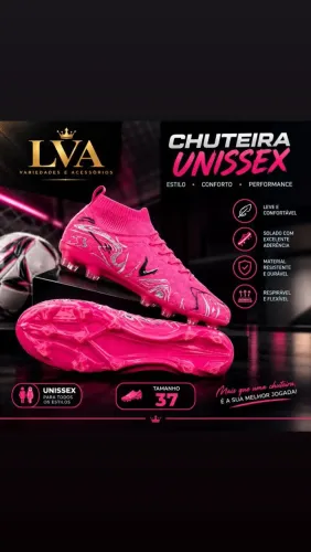 Chuteira unissex tamanho 37 
