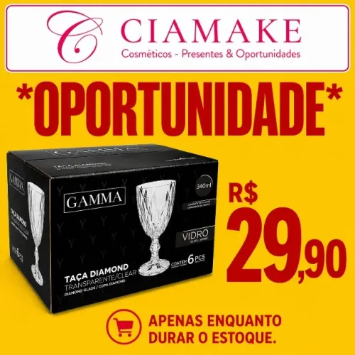 Conjunto Taças Diamond Glass