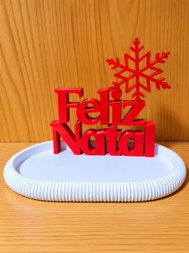 Decoração de Natal Feliz Natal em impressão 3d