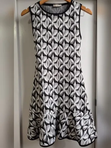 Vestido Carlos Miele Jacquard Geométrico Original Tam P