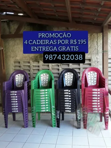 CADEIRA DE PLASTICO COM BRAÇO