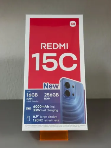 XIAOMI REDMI 15C 256GB/8GB RAM - APARELHO NOVO COM GARANTIA