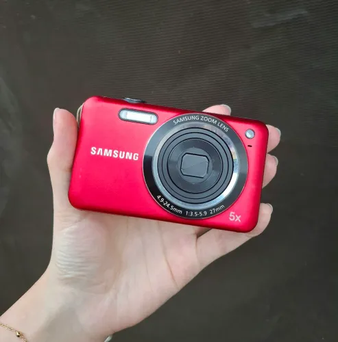 câmera digital samsung sl605 vermelha (leia a descrição!)
