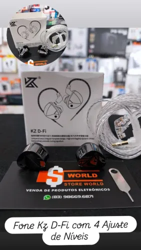 * Fone KZ D-FI com ajustes de Níveis - Pronta entrega. Loja Store World