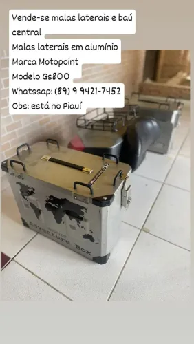 Kit baú e malas laterais