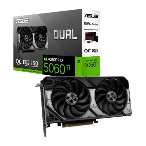Placa de Video Asus RTX 5060 Ti Dual OC 8GB GDDR7 128-bit [nova]