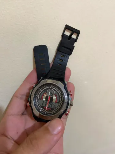 technos digital + horario analogico