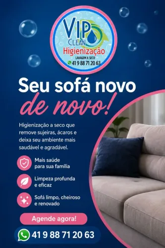Lavagem a seco higienização de sofá ? Curitiba