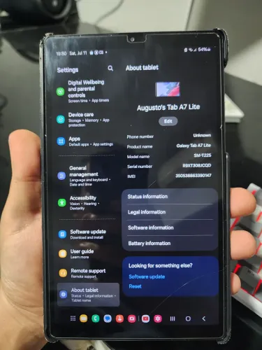 Samsung Galaxy tab A7 - impecavel - troco em iphone