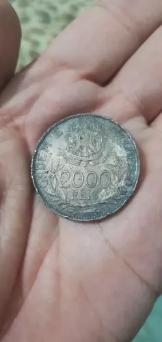 Moeda De Prata 2000 Réis 1912 - Estrelas Ligadas - Rara (mbc)