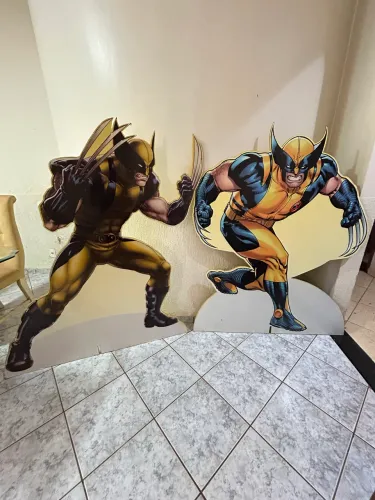 Totem de madeira mdf Wolverine Festa Infantil 