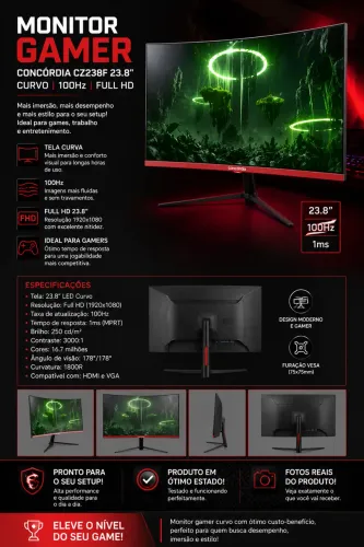 Monitor Concórdia 24 polegadas