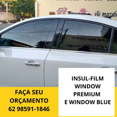 Película proteção solar window blue