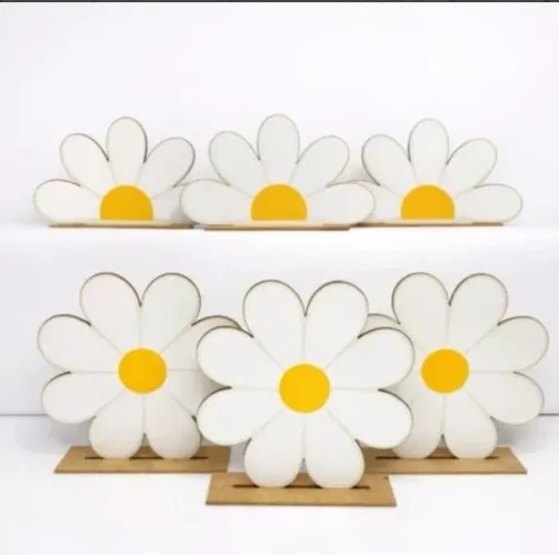 Enfeite de mesa Margarida, 6 peças. Display Margarida