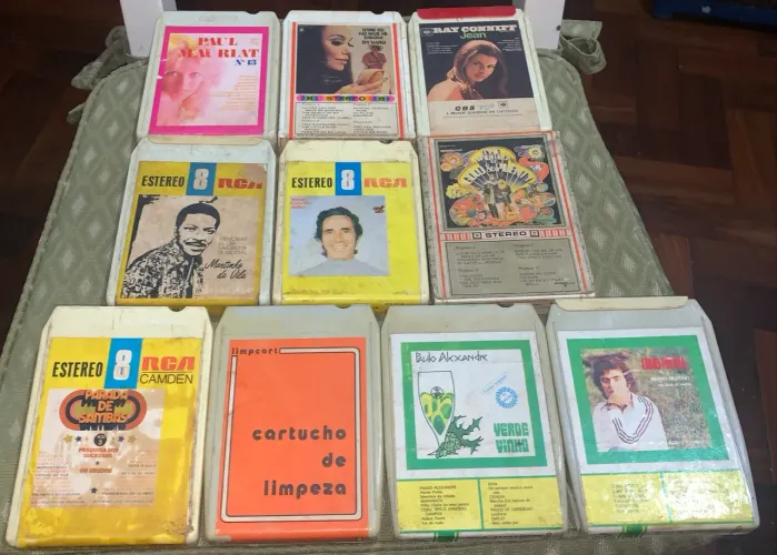 Lote 10 Cartuchos 8 Tracks Raridade anos 60 veja as fotos 