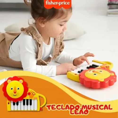 Teclado Leão F0085-9 - Fisher Price