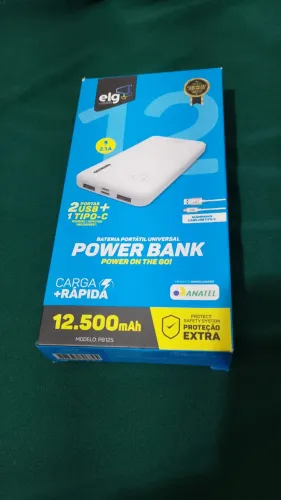 POWER BANK ELG 12500 . PRATICAMENTE NOVO