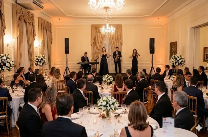 Som para eventos.