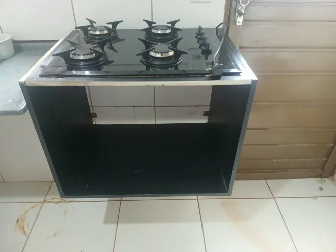 Fogão cooktop 4 bocas (com suporte incluso)