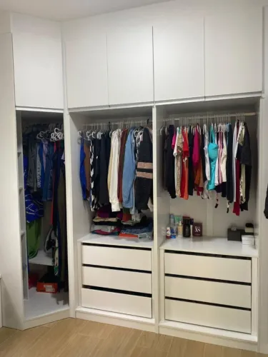 CLOSET MODULADO E PROJETADO COM SUAS MEDIDAS