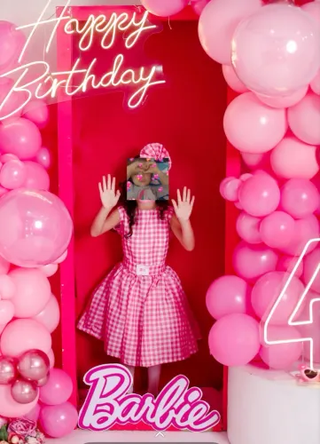 Vestido xadrez da Barbie