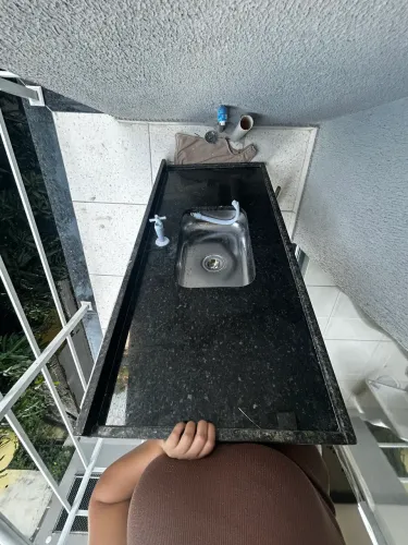 Bancada de granito verde Ubatuba