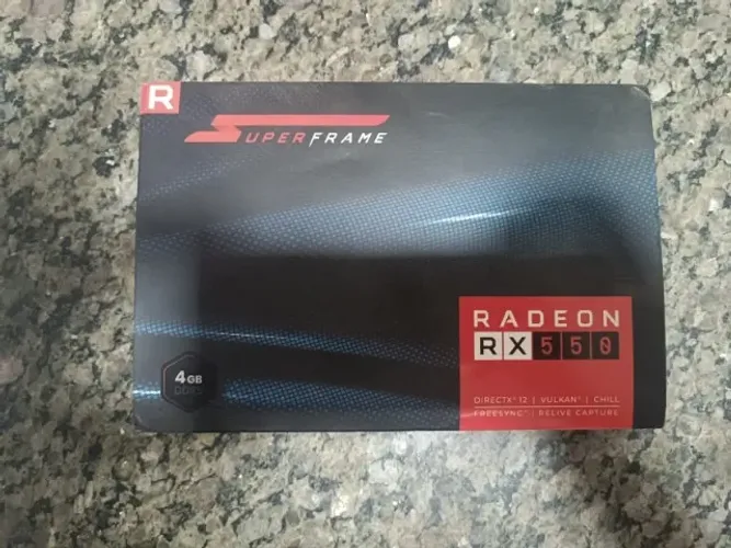 Placa de Vídeo RX 550 4GB SuperFrame com Caixa
