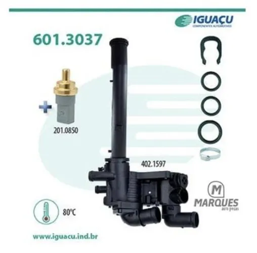 Válvula Termostática Com Carcaça Fox Polo Gol G5 G6 1.0/1.6 Saveiro G5